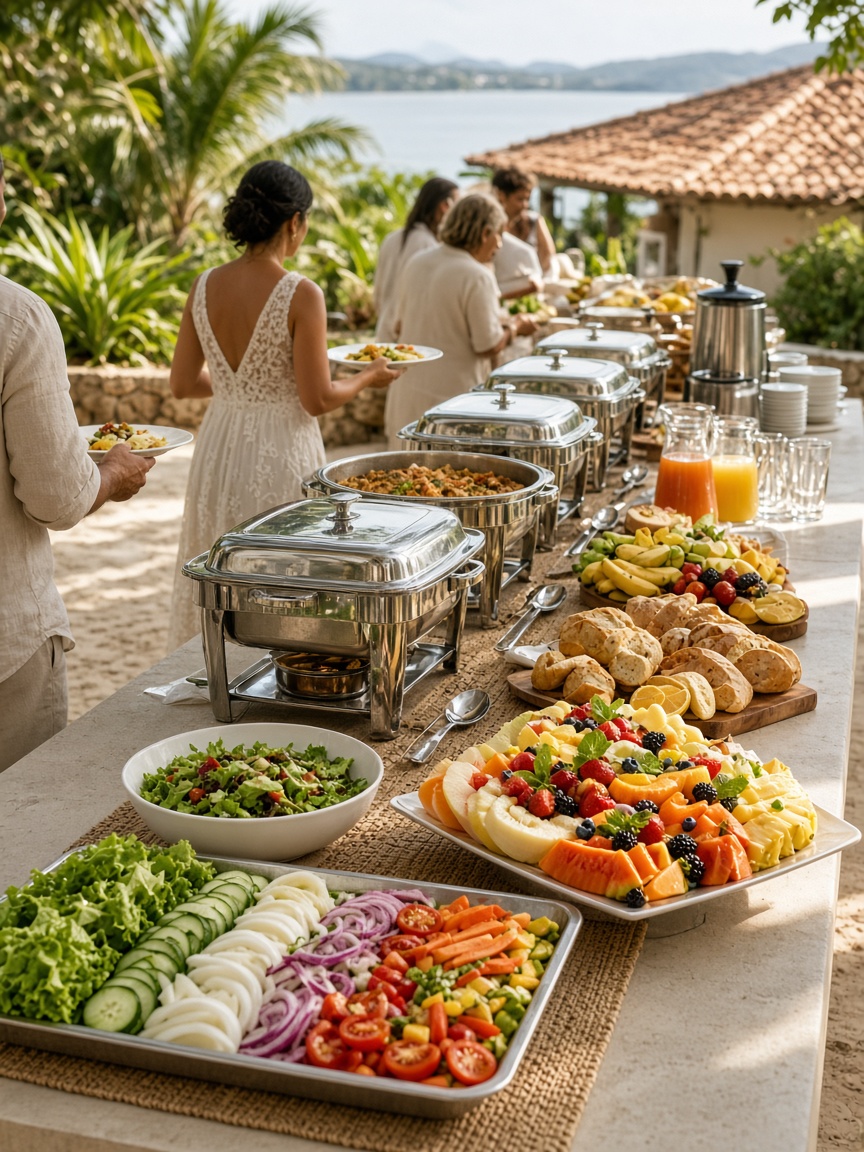 Buffet self-service de brunch