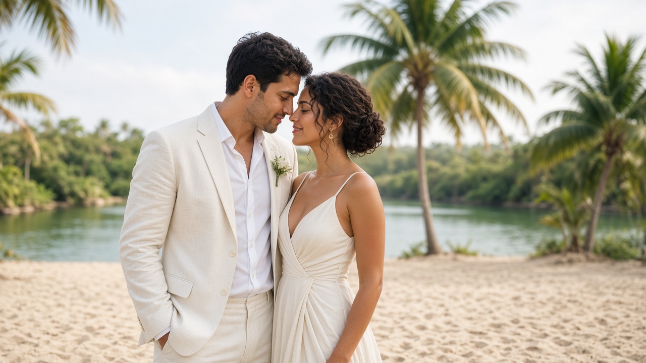 Casal em ensaio ao ar livre